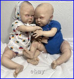 Reborn Zombie Twins OOAK Painted By Gingerlynn