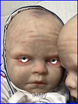 Reborn Zombie Twins OOAK Painted By Gingerlynn