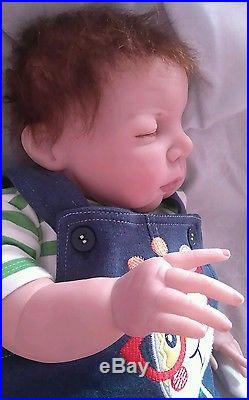 Reborn asleep baby boy doll 22 inches