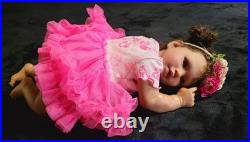 Reborn baby African American Ethnic, Hand Painted & Rooted Hair- Chest Opening