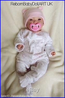 Reborn baby doll GIRL happy smiling girl by #RebornBabyDollArtUK