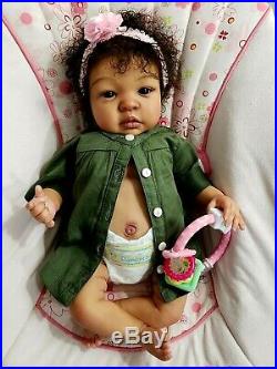Reborn baby doll, Shyann by Aleina Peterson, AA, Ethnic, Biracial, CUSTOM ORDER