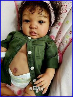 Reborn baby doll, Shyann by Aleina Peterson, AA, Ethnic, Biracial, CUSTOM ORDER