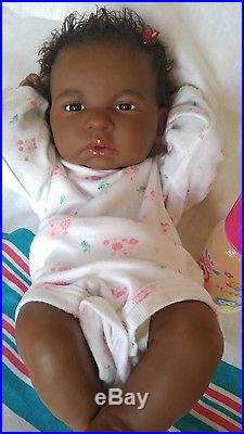 Reborn baby doll newborn preemie full vinyl Glass eyes