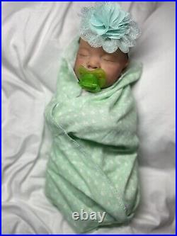 Reborn baby dolls Baby Girl With Magnetic Pacifier, Outfit, + Receiving Blanket