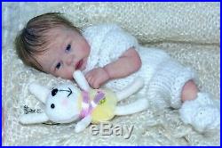 Reborn baby dolls mini Lilly made from kit Lilly Loo by sculptor Marita Winters