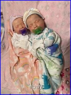 Reborn baby dolls twins boy girl