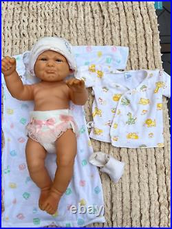 Reborn doll type 80-90's vinyl Berenguer Baby 16 pouty about to cry face OOAK