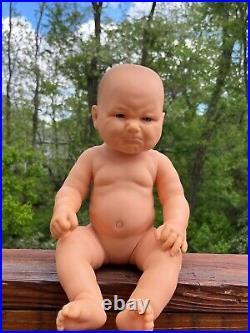 Reborn doll type 80-90's vinyl Berenguer Baby 16 pouty about to cry face OOAK