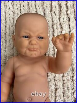 Reborn doll type 80-90's vinyl Berenguer Baby 16 pouty about to cry face OOAK