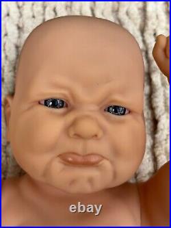 Reborn doll type 80-90's vinyl Berenguer Baby 16 pouty about to cry face OOAK