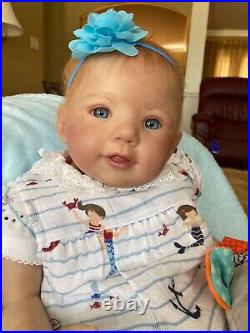Reborn girl ABIGAIL SMILING Laura Tuzio Ross MR Blue eyes COA 20 Reborn girl ABIGAIL SMILING Laura Tuzio Ross MR Blue eyes COA 20