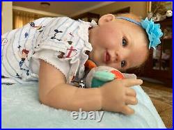 Reborn girl ABIGAIL SMILING Laura Tuzio Ross MR Blue eyes COA 20