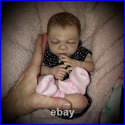 Reborn vinyl doll ROSEBUD baby girl preemie 13 inch tiny baby premie