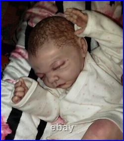 Reborn vinyl doll ROSEBUD baby girl preemie 13 inch tiny baby premie