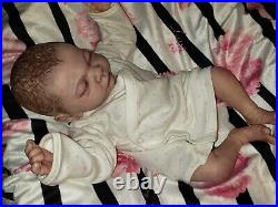 Reborn vinyl doll ROSEBUD baby girl preemie 13 inch tiny baby premie