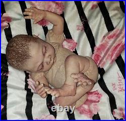 Reborn vinyl doll ROSEBUD baby girl preemie 13 inch tiny baby premie