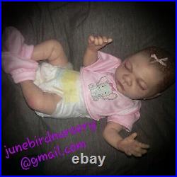 Reborn vinyl doll ROSEBUD baby girl preemie 13 inch tiny baby premie