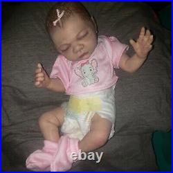 Reborn vinyl doll ROSEBUD baby girl preemie 13 inch tiny baby premie