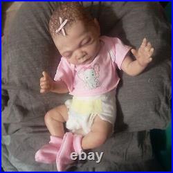 Reborn vinyl doll ROSEBUD baby girl preemie 13 inch tiny baby premie