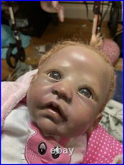 Reborned (hand-painted) Ashton Drake Linda Ethnic Reborn Baby Doll, Used