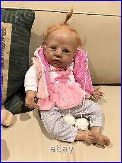 Reborned (hand-painted) Ashton Drake Linda Ethnic Reborn Baby Doll, Used