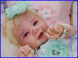 Regina's baby reborn doll Vivienne Faber it is a GIRL 20' HUMAN hair