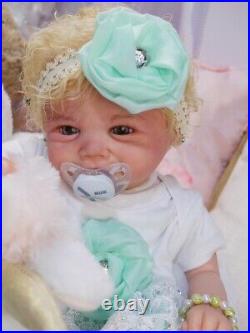 Regina's baby reborn doll Vivienne Faber it is a GIRL 20' HUMAN hair