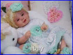 Regina's baby reborn doll Vivienne Faber it is a GIRL 20' HUMAN hair