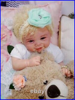 Regina's baby reborn doll Vivienne Faber it is a GIRL 20' HUMAN hair