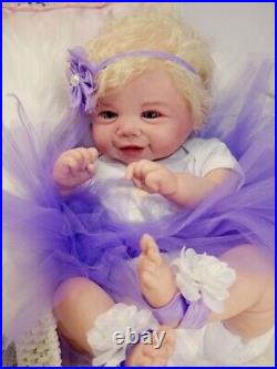 Regina's baby reborn doll Vivienne Faber it is a GIRL 20' HUMAN hair