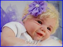 Regina's baby reborn doll Vivienne Faber it is a GIRL 20' HUMAN hair