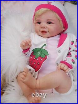 Regina's baby reborn doll Vivienne Faber it is a GIRL 20' HUMAN hair