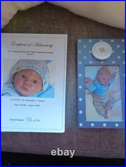 SAMANTHA GREGORY Doll Reborn Baby Creations PATRICK 8/08 Ltd Ed 92/250 Lifelike