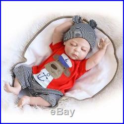 SHIP FROM USA Lifelike Full Silicone Reborn Sleeping Boy Doll Newborn Baby 22 SHIP FROM USA Lifelike Full Silicone Reborn Sleeping Boy Doll Newborn Baby 22