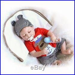 SHIP FROM USA Lifelike Full Silicone Reborn Sleeping Boy Doll Newborn Baby 22