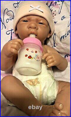 SNUGGLY BABY GIRL! Berenguer Life Like Reborn Preemie Pacifier Doll +Extras