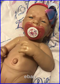SNUGGLY BABY GIRL! Berenguer Life Like Reborn Preemie Pacifier Doll +Extras