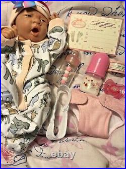 SNUGGLY BABY GIRL! Berenguer Life Like Reborn Preemie Pacifier Doll +Extras
