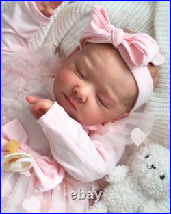 SOLE sweet reborn doll, 22 inch, 3580 grams, painted hair, magnetic pacifier