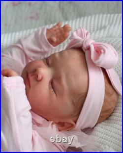 SOLE sweet reborn doll, 22 inch, 3580 grams, painted hair, magnetic pacifier