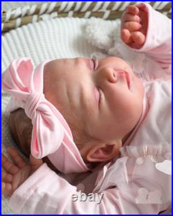 SOLE sweet reborn doll, 22 inch, 3580 grams, painted hair, magnetic pacifier