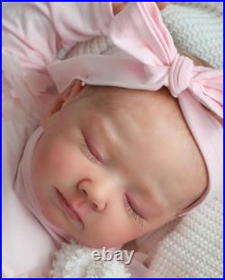 SOLE sweet reborn doll, 22 inch, 3580 grams, painted hair, magnetic pacifier