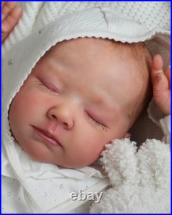 SOLE sweet reborn doll, 22 inch, 3580 grams, painted hair, magnetic pacifier