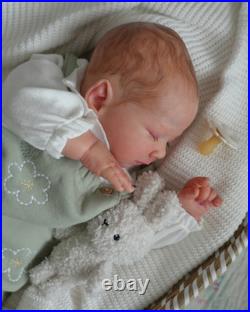 SOLE sweet reborn doll, 22 inch, 3580 grams, painted hair, magnetic pacifier