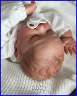 SOLE sweet reborn doll, 22 inch, 3580 grams, painted hair, magnetic pacifier