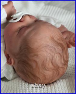 SOLE sweet reborn doll, 22 inch, 3580 grams, painted hair, magnetic pacifier
