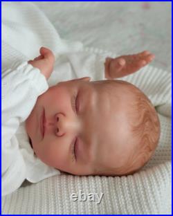 SOLE sweet reborn doll, 22 inch, 3580 grams, painted hair, magnetic pacifier
