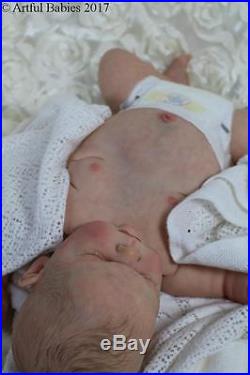 Stunning Reborn Bluebell Brace Artful Babies Baby Boy Doll Tummy Plate