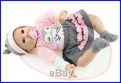 SanyDoll Reborn Baby Doll Soft Silicone 22inch 55cm Lovely Lifelike Cute Baby